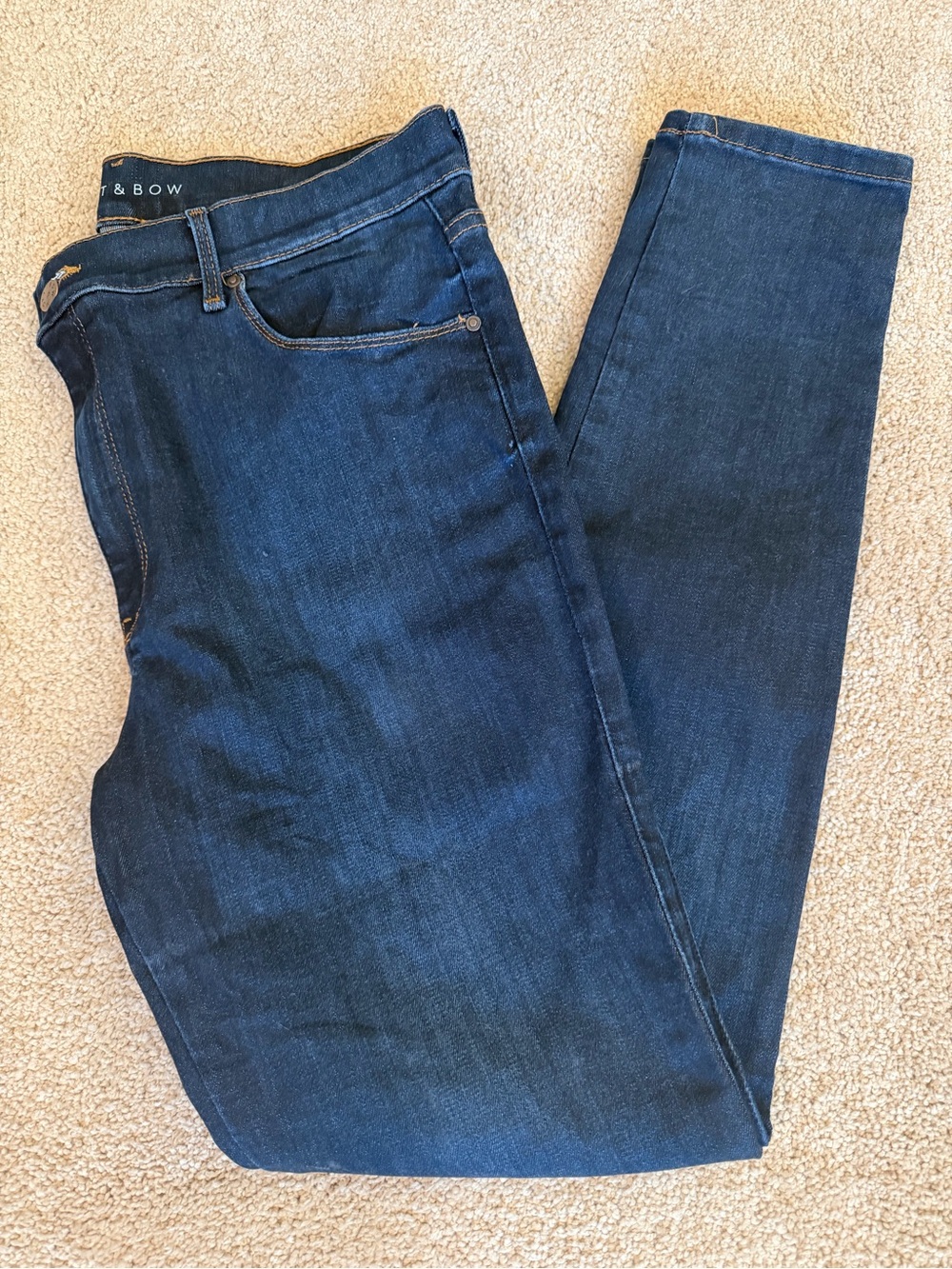 Mott & Bow Dark Wash High Rise Stretch Skinny Jeans 32 30